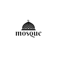 Creative mosque dome logo icon design vector template