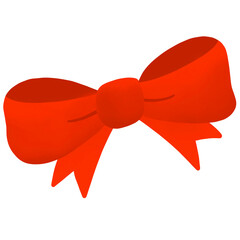 red ribbon watercolor style