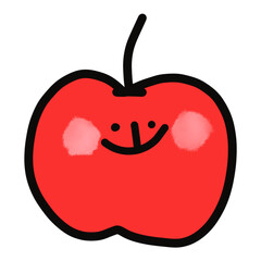 Red Apple cartoon icon