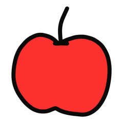 Red Apple cartoon icon