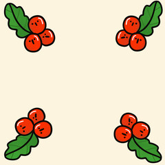 mistletoe cartoon background