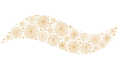 Snowflakes border. Christmas banner illustration. Christmas wallpapers for your desktop.