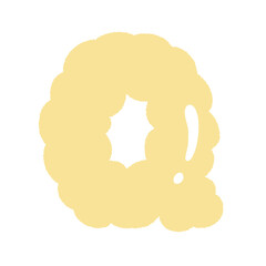 Alphabet Cloud Bubble Cute Typography pastel colorful Trendy Retro Y2k childish for birthday nursery baby shower 