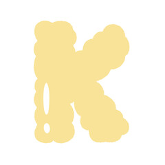 Alphabet Cloud Bubble Cute Typography pastel colorful Trendy Retro Y2k childish for birthday nursery baby shower 