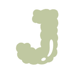 Alphabet Cloud Bubble Cute Typography pastel colorful Trendy Retro Y2k childish for birthday nursery baby shower 