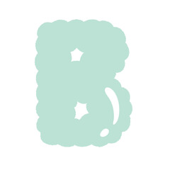 Alphabet Cloud Bubble Cute Typography pastel colorful Trendy Retro Y2k childish for birthday nursery baby shower 