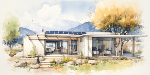 Sustainable Solar Future Illustration