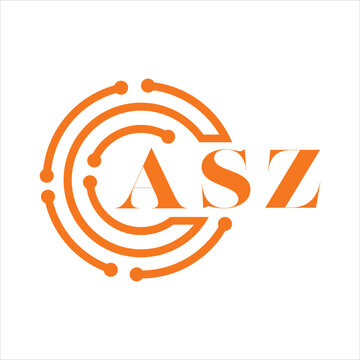 ASZ letter design. ASZ letter technology logo design on white background. ASZ Monogram logo design for entrepreneur and business.
