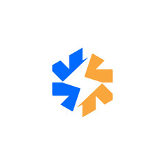 Sun Power logo design template, Solar Power logo template