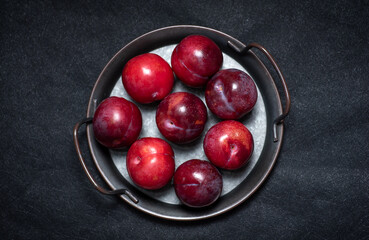 Fresh ripe plums