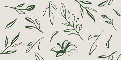 Botanical seamless pattern illustration floral graphic. Floral background. Vector
