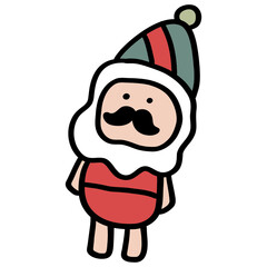 Christmas Doll, Hand Drawn Christmas Element