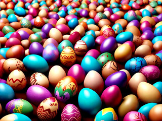 Fototapeta na wymiar Easter Egg Background. Generative AI