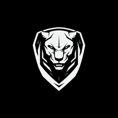 Puma tiger mascot flat vector design