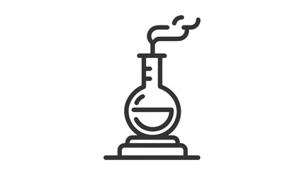 Black outlined vector illustration of laboratory equipment