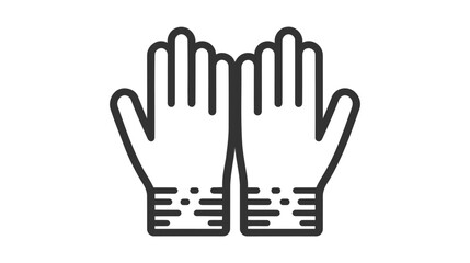 Fototapeta premium Protective glove. linear icon. Line with Editable stroke.