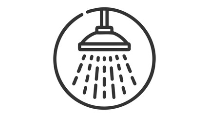 Shower icon on white background. Vector illustration