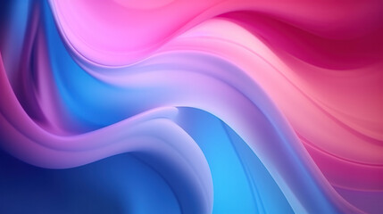 abstract blue and pink wavy background, in the style of realistic hyper-detail, light purple and crimson, shiny, smooth and curved lines, flowing fabrics