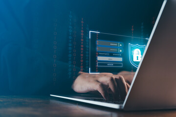 Securing Information Login and Authentication Process through Laptop Virtual Screen