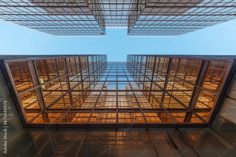 Aufkleber exterior of modern architecture. building abstract background