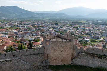 Fototapeta na wymiar A view of Vonitsa town from the Venetian Castle. Greece.