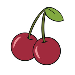 picture of cherries on a white background
