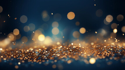 Obraz na płótnie Canvas Warm blurry golden bokeh lights