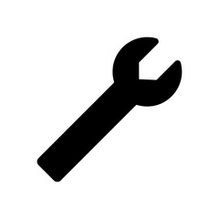 wrench icon. solid icon