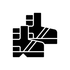 shoes icon. solid icon