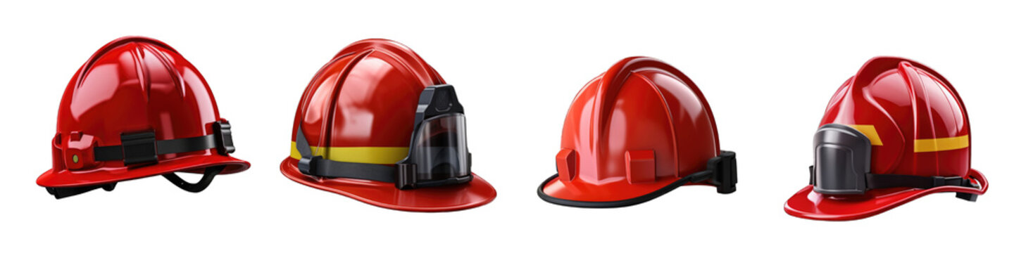 Firefighter Helmet clipart collection, vector, icons isolated on transparent background