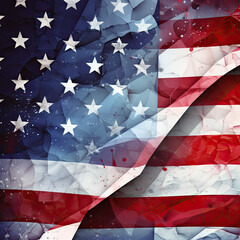 American flag grunge background