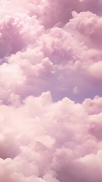 Soft, fluffy fuchsia clouds lazily drift through the sky, their cotton candy texture beckoning to be touched.