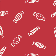 Candy pattern. Merry Christmas Happy New Year background. Vector illustration doodles