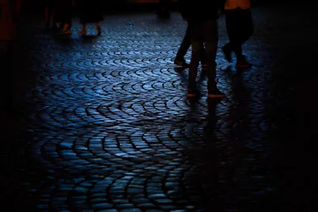 Foto op Canvas Street of Rome at night © Laiotz