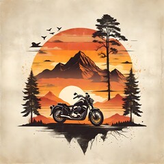 background with a motorcycle