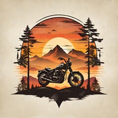 background with a motorcycle