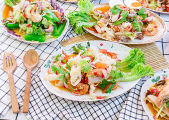 Chicken Feet Thai Spicy Salad. Thai style.