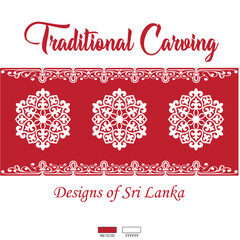 Sri Lankan Katayam Drawing Illustration, Traditional Art, pattern design