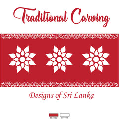 Sri Lankan Katayam Drawing Illustration, Traditional Art, pattern design