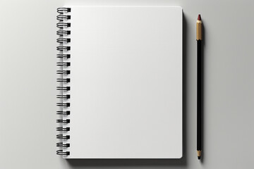 Spiral Notepad Mockup graphic resources black white background 