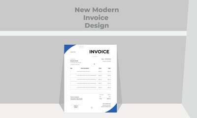 Minimal Corporate Business Invoice design template vector illustration bill form price invoice.