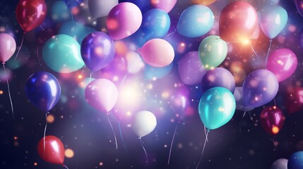 background with Colorful Balloon Celebration in Deserted Location Yields Excitement and Joy generated by AI tool 