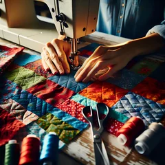 Fotobehang Creating a Quilt  © Jeannette