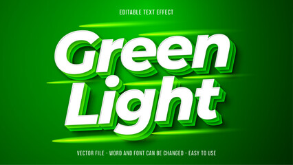 Editable text effect green mock up, glowing text style