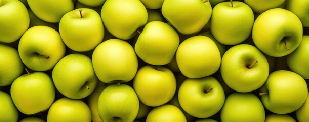 green apples background close up