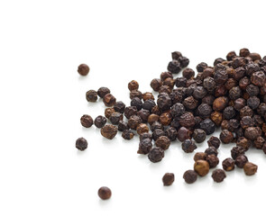Black pepper isolated on white background