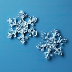 snowflakes on blue background