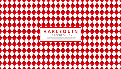 Geometric red rhombus pattern background. Harlequin check wallpaper. Retro concept. Vector Illustrator - obrazy, fototapety, plakaty