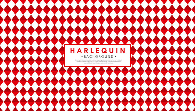 Geometric red rhombus pattern background. Harlequin check wallpaper. Retro concept. Vector Illustrator
