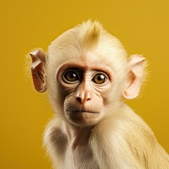 portrait of a macaque monkey